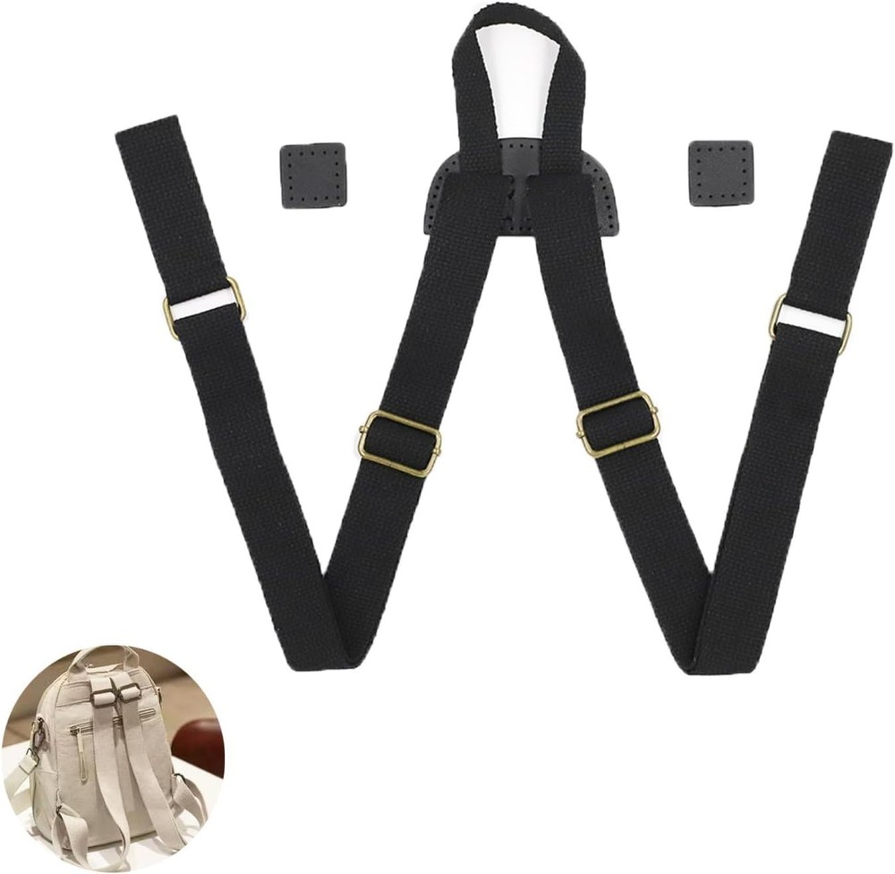 Backpack Straps Replacement Adjustable Canvas Shoulder Strap Sewing Mount Bel...