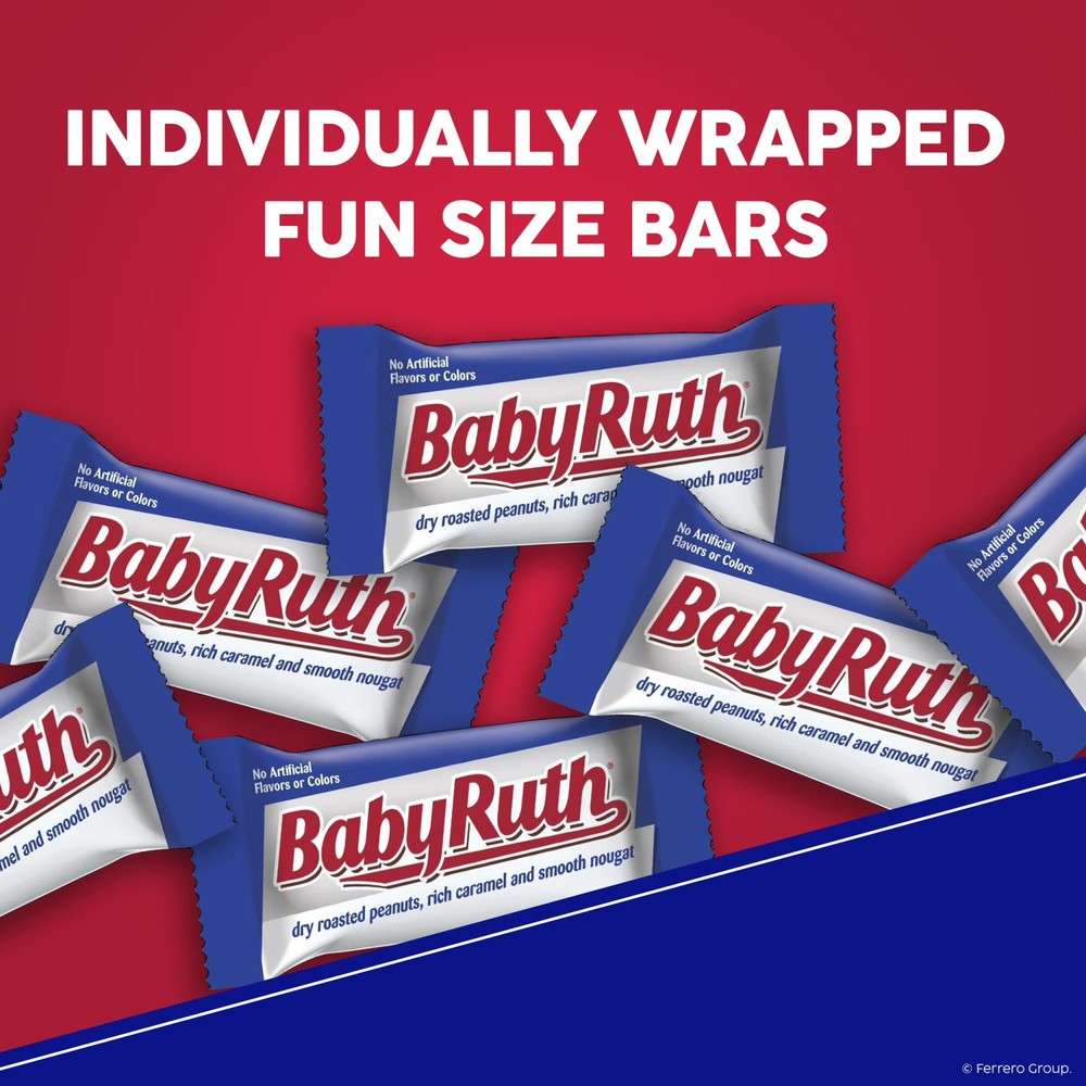 Baby Ruth Fun Size Chocolate Candy Bars 10.2 oz Bag