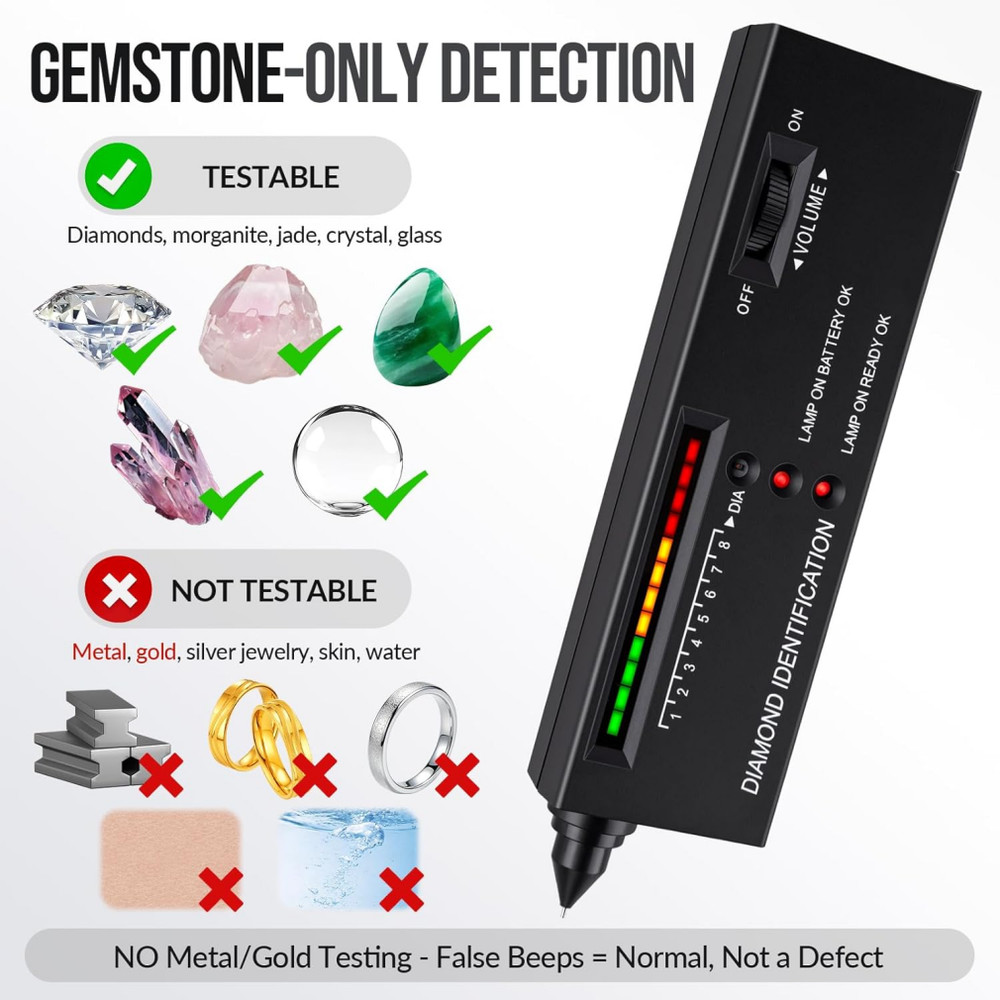 Gold Silver Diamond Tester Selector Gemstone Testing Kit Digital Electronic Tool