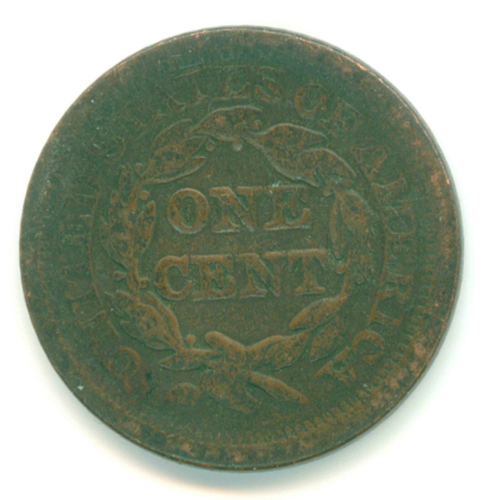 1852 1c Braided Hair Large Cent