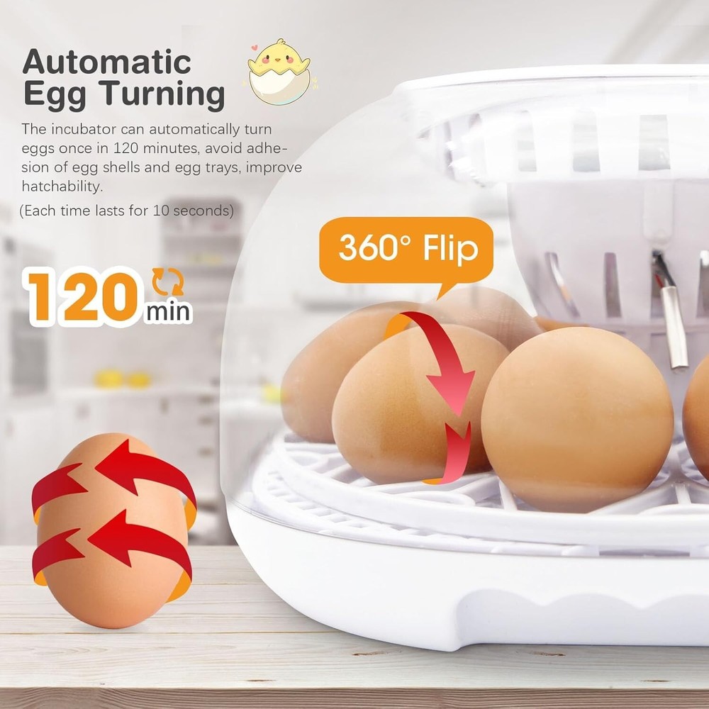 Incubators for Hatching Eggs, Egg Incubator with Automatic Egg Turning and Humid