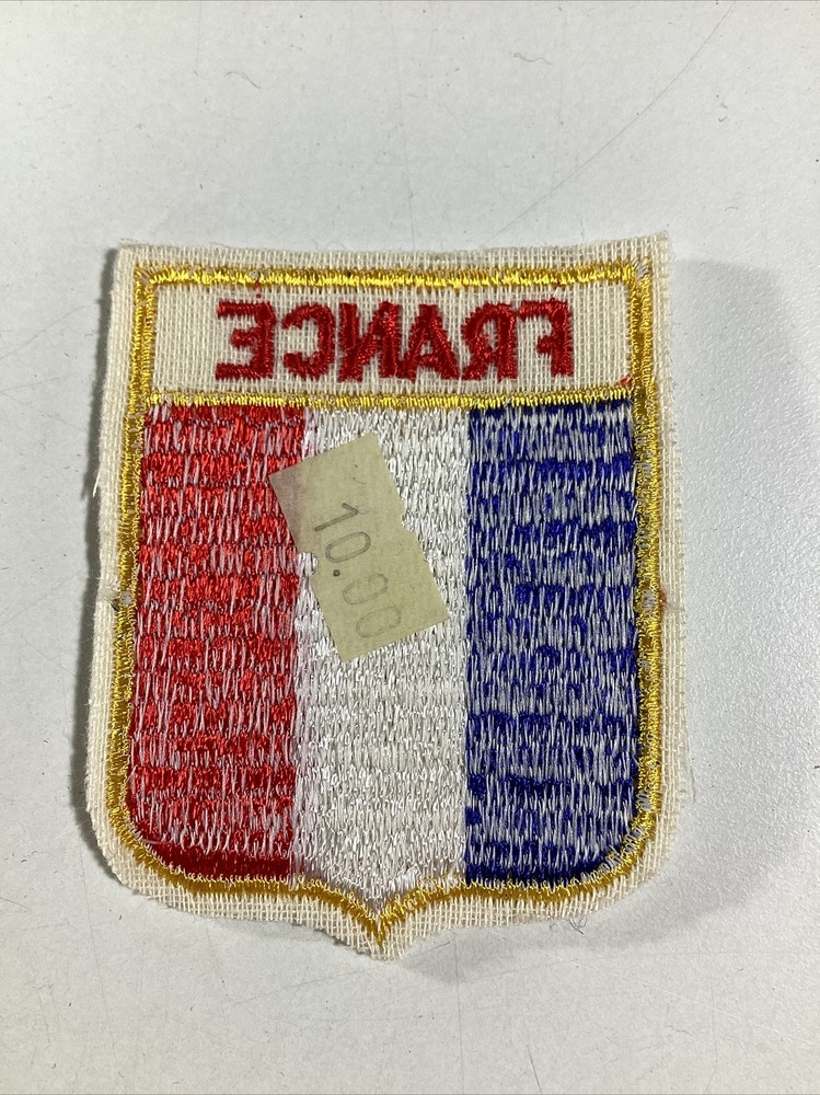 France Patch Vintage 1970s 80s Crest Felt