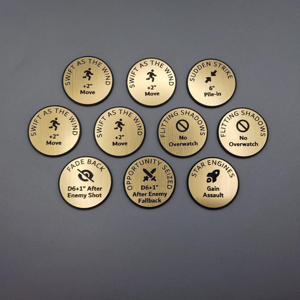 10 x Agile Manoeuvres Tokens (compatible with 10th Edition Aeldari Codex)