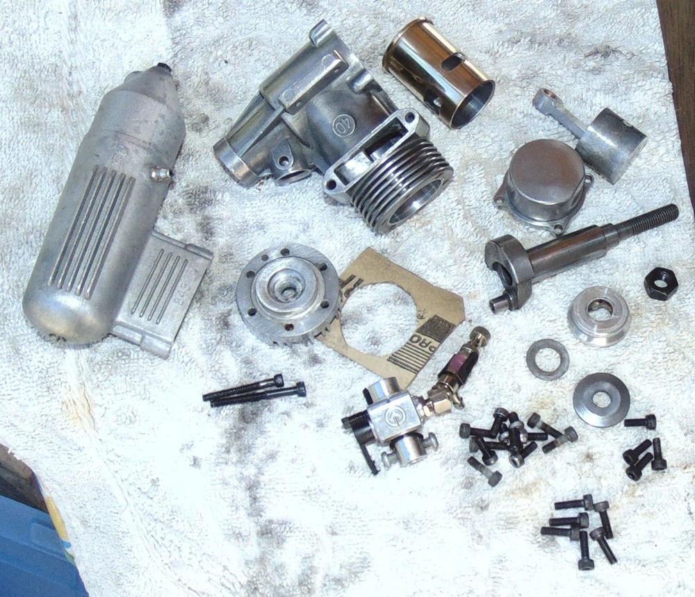 Tower Hobbies 40 ABC RC Model Airplane Engine, cleaned, new screws
