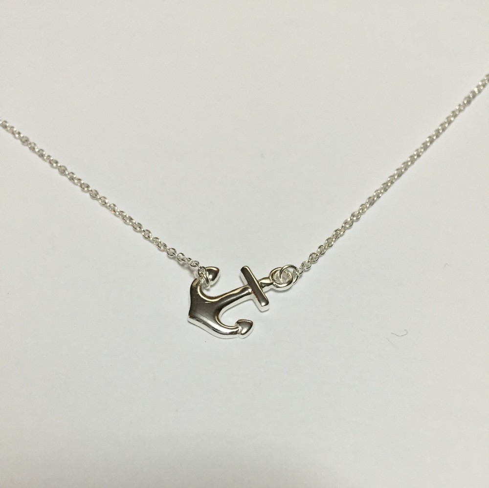 Sterling Silver Anchor Pendant Necklace