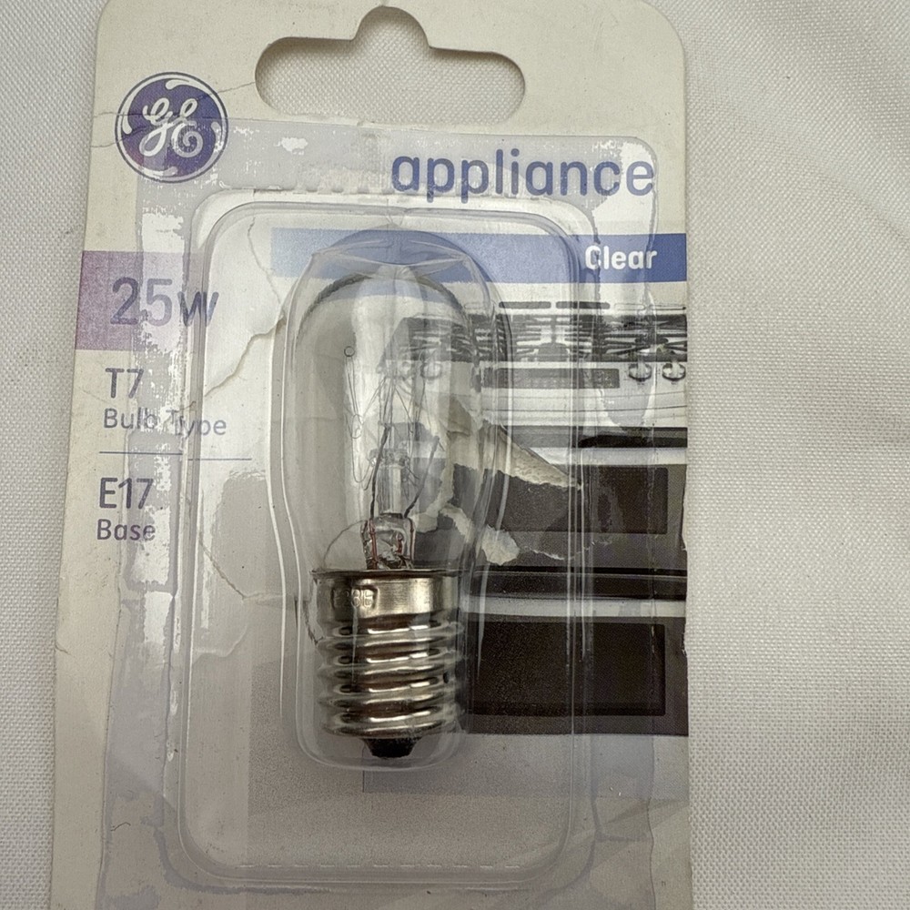 GE Lighting 10692 T7 Intermediate Base Appliance Bulb 25W Clear
