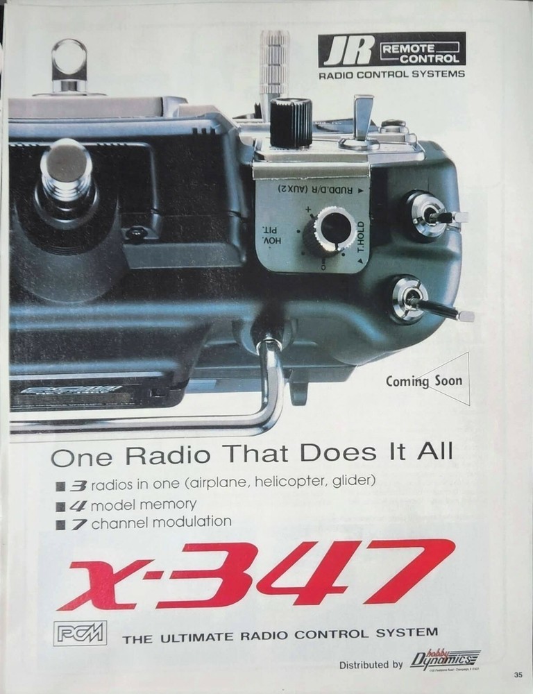 JR X-347 Remote Control Print Ad Ephemera Wall Art Decor