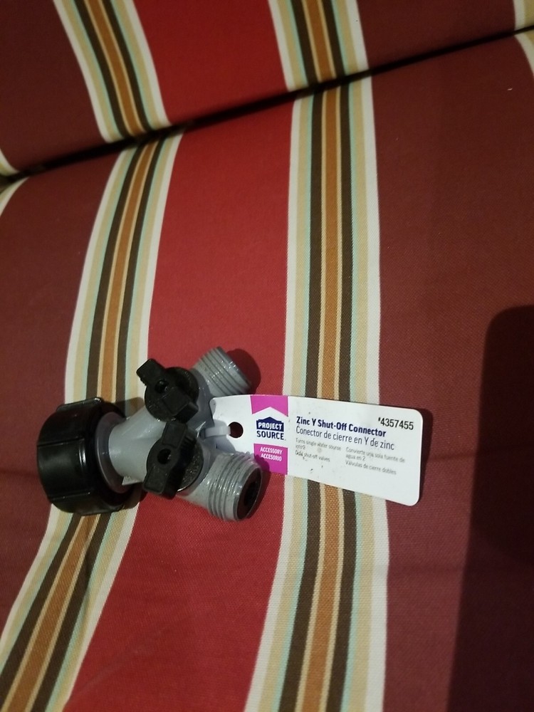 New PROJECT SOURCE ZINC Y SHUT-OFF CONNECTOR