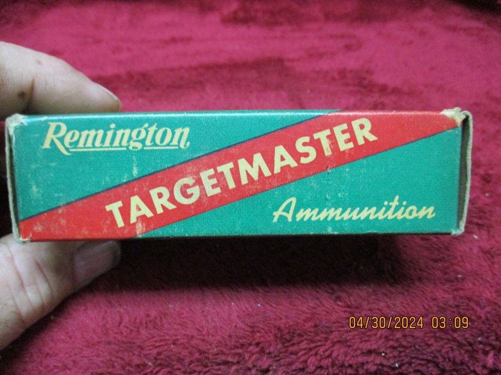 Vintage Remington KLeanbore Targetmaster, 38 Spec. Wad-Cutt, . Ammo Box, (EMPTY)