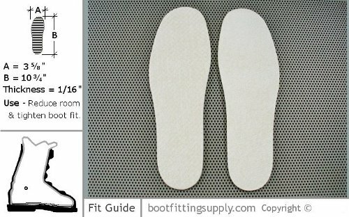 Insole Shims 1/16" - Medium - Pair (2 pieces)