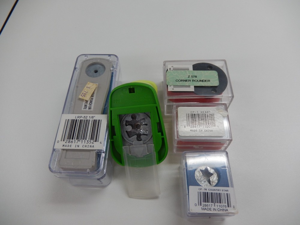 Assorted Paper Punches Set of 5 - See Description