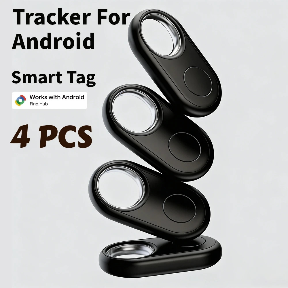 4 PCS Android Tracker Anti-lost Device Google's Find Hub items Finder Smart Tag