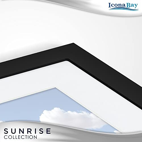 - 4x6 Picture Frame - Painted Solid One-Piece Wood Composite, Modern 1 Black