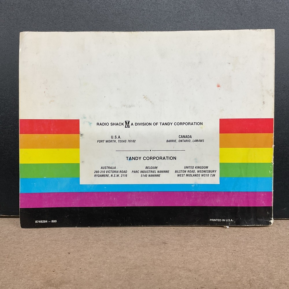 Radio Shack Getting Started With Color Basics TRS-80 Color Computer Guide