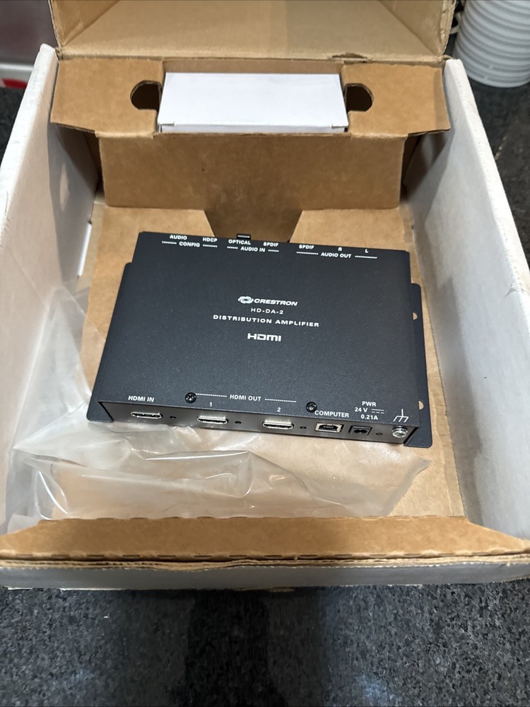 Crestron HD-DA2-4KZ-E HDMI 1:2 Distribution Amplifier 4K60 HDR