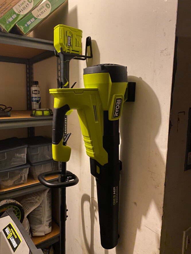 Secure 3D Wall Mount for Ryobi P21012 HP Brushless Leaf Blower