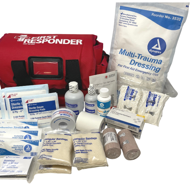 First Aid Only First Responder Bag - Red Nylon Portable Mount
