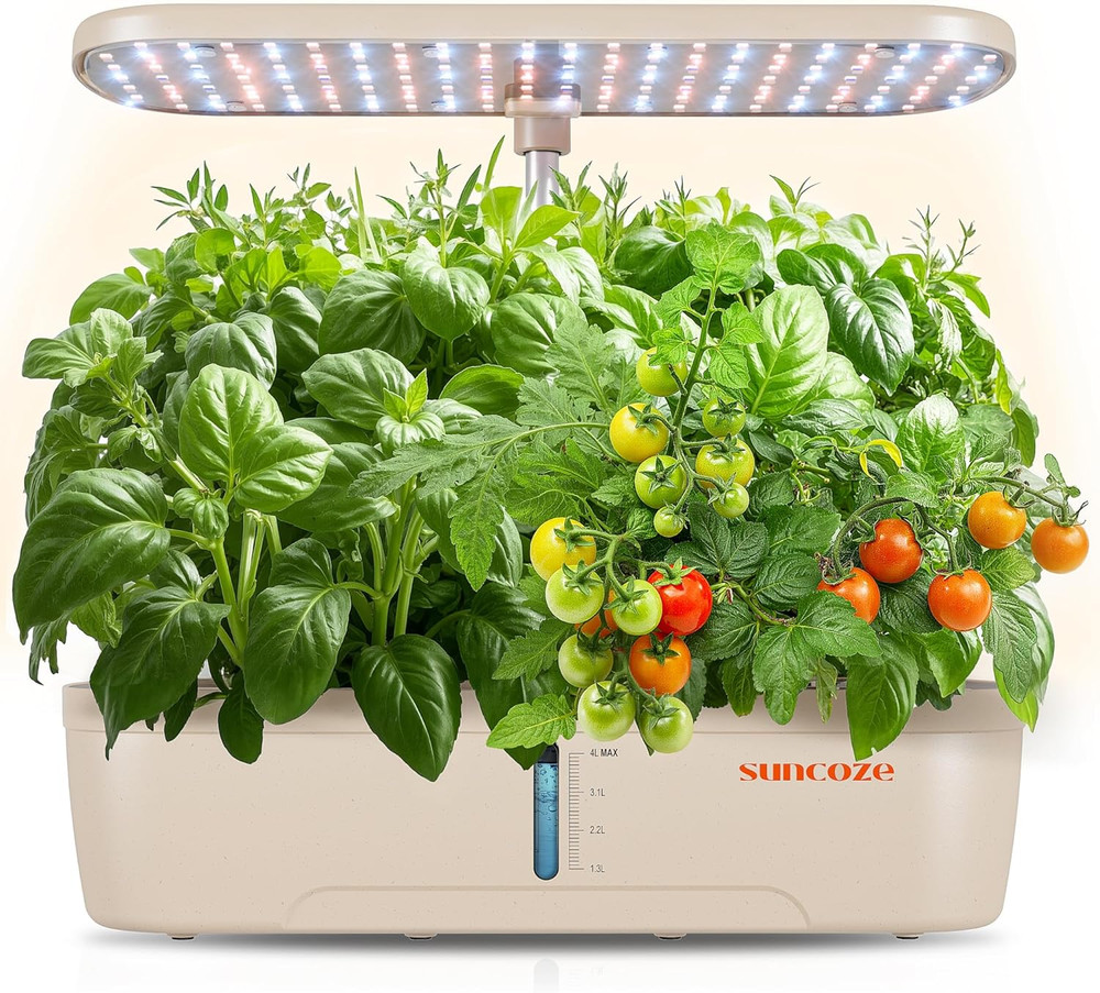 Indoor Hydroponics System Kit with 12 Pods and Adjustable LED Grow Light