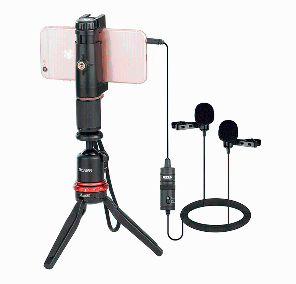 For Android Smartphone BOYA BY-M1DM Dual Omni-directional Lavalier Microphone