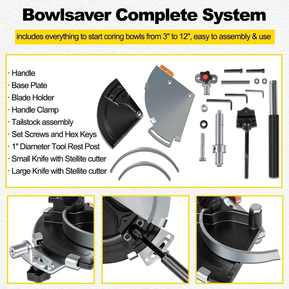 For Woodcut Bowlsaver Bowl Coring System Bowlsaver Complete System