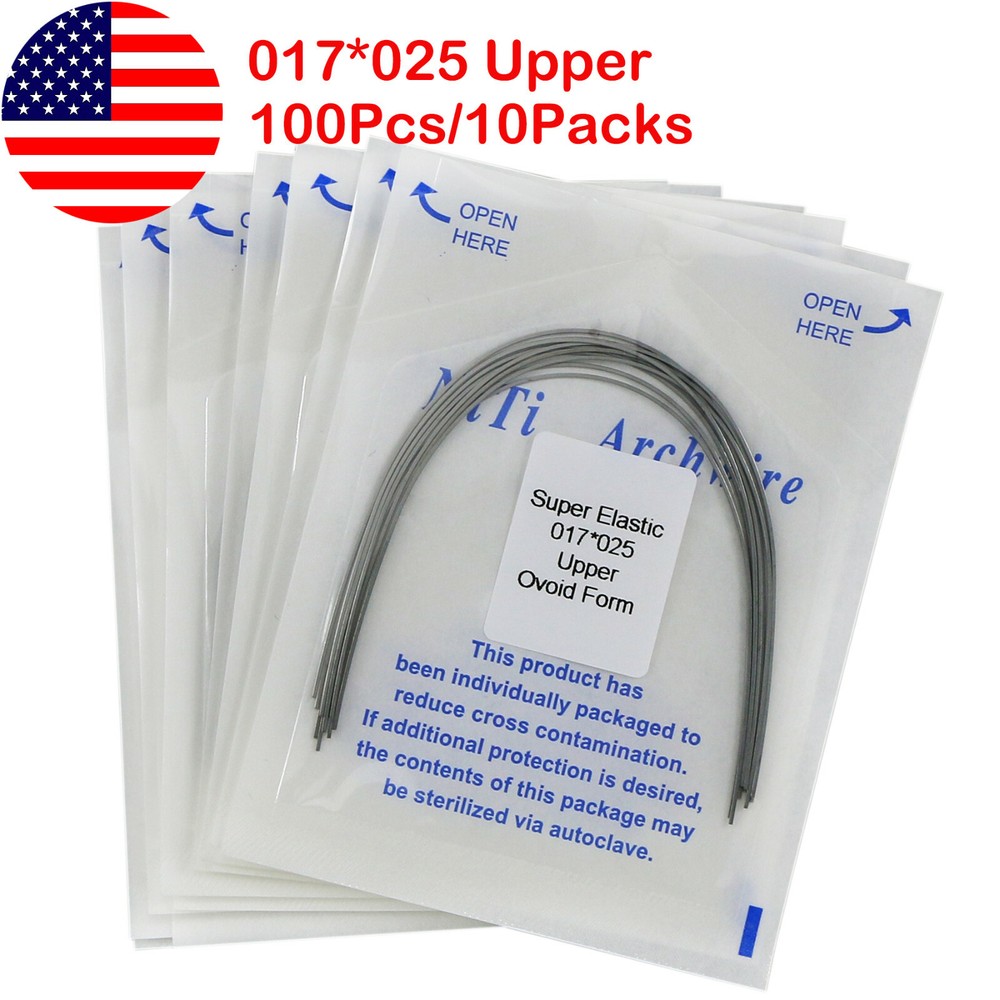US 100 Pcs Dental Orthodontic Rectangular Super Elastic Niti Arch Wires Ovoid