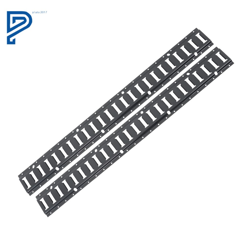 8 Pack 4' E Track Tie Down Rail For Garages Vans Galvanized Steel Black