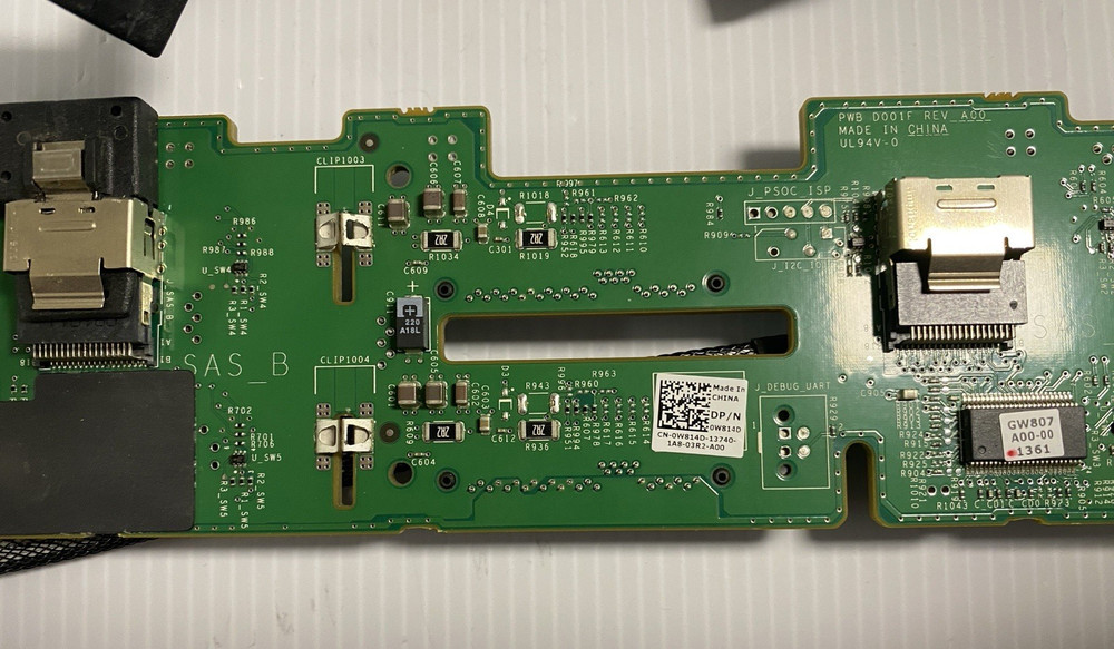 Dell PowerEdge R710 Server 0W814D W814D Backplane Board - WITH CABLES