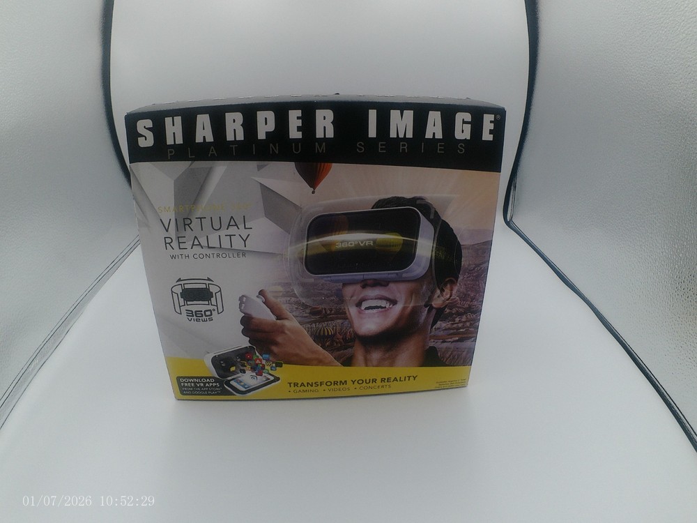 Sharper Image Smartphone 360 Virtual Reality Headset, Platinum Series w Control