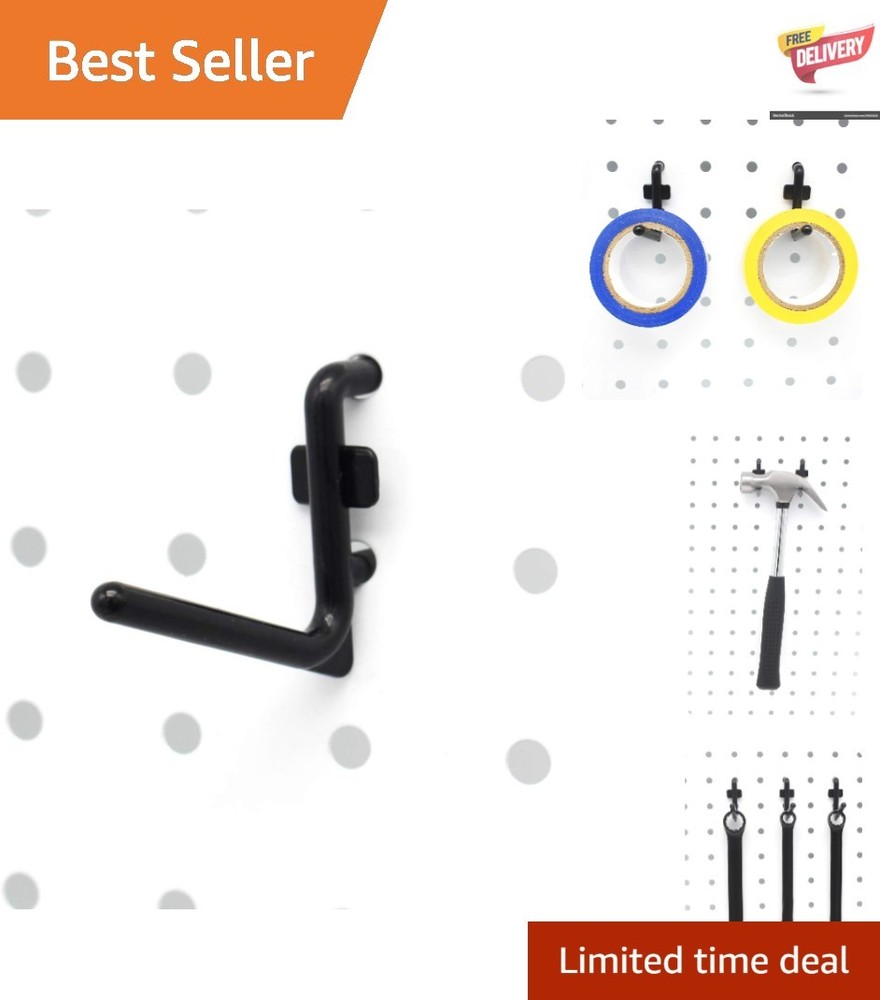 Durable 100 Count L Style Pegboard Hooks - Rust-Resistant Tool Accessories