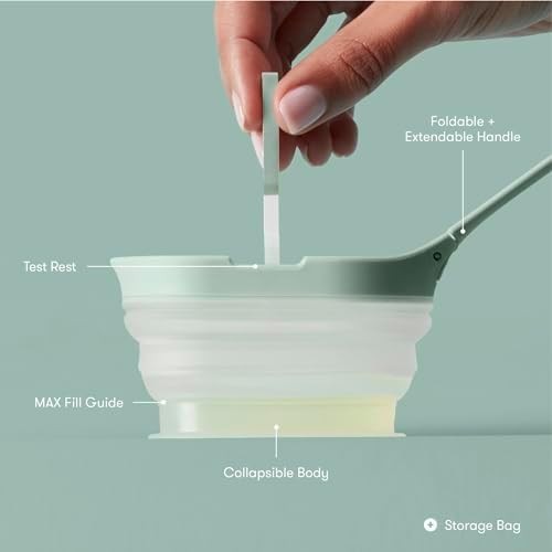 No mess reusable pee cup for fertility tests