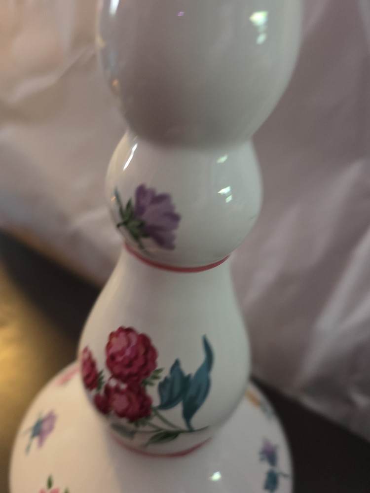 Liz Claiborne Raspberry Patch Ceramic Candlestick Votive Holder