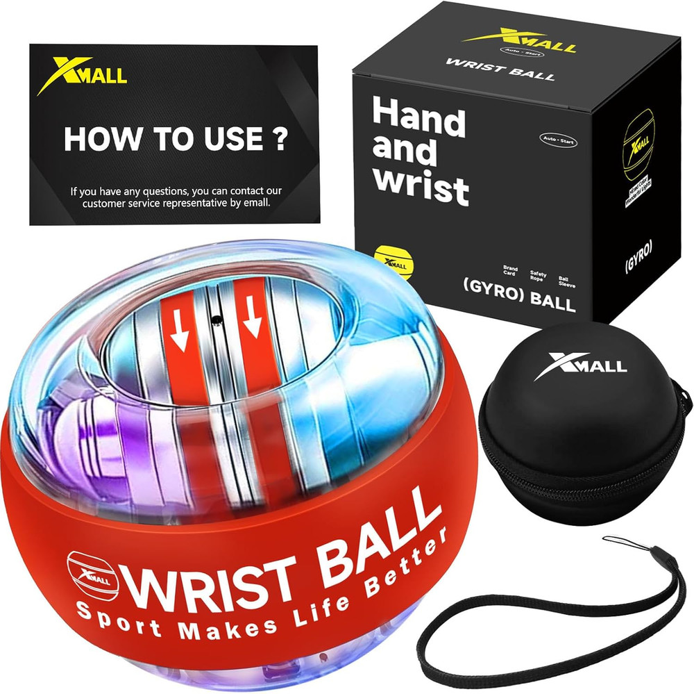 Torque Ball Hand Exerciser, Grip Strength Trainer, Auto-Start, Forearm Strengthe