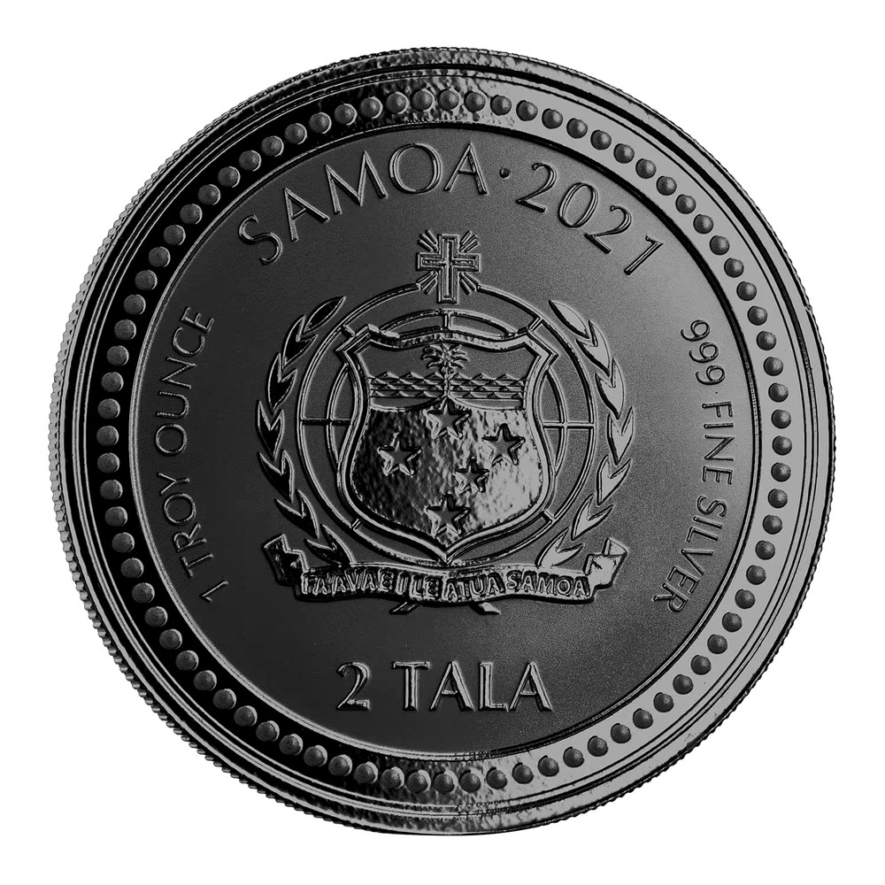 2021 Samoa Alpha & Omega 1 oz silver Black Rhodium