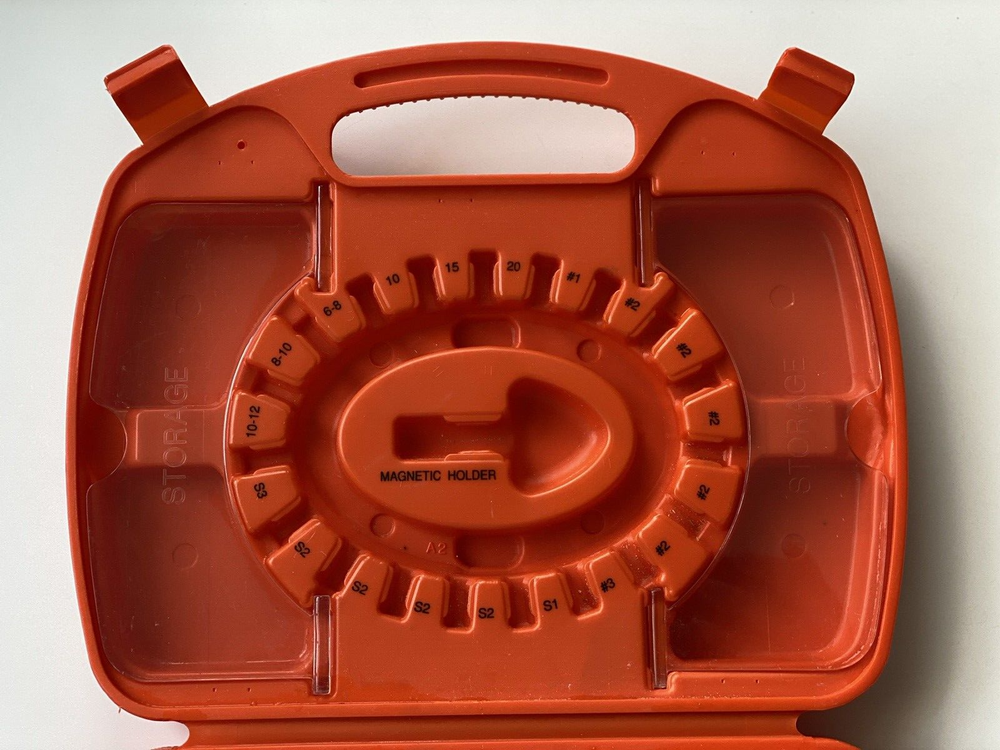 BLACK & DECKER EMPTY BLOW MOLD BOX #71-849 For BITS HOLDS 63 + TOOLS STORAGE NOS
