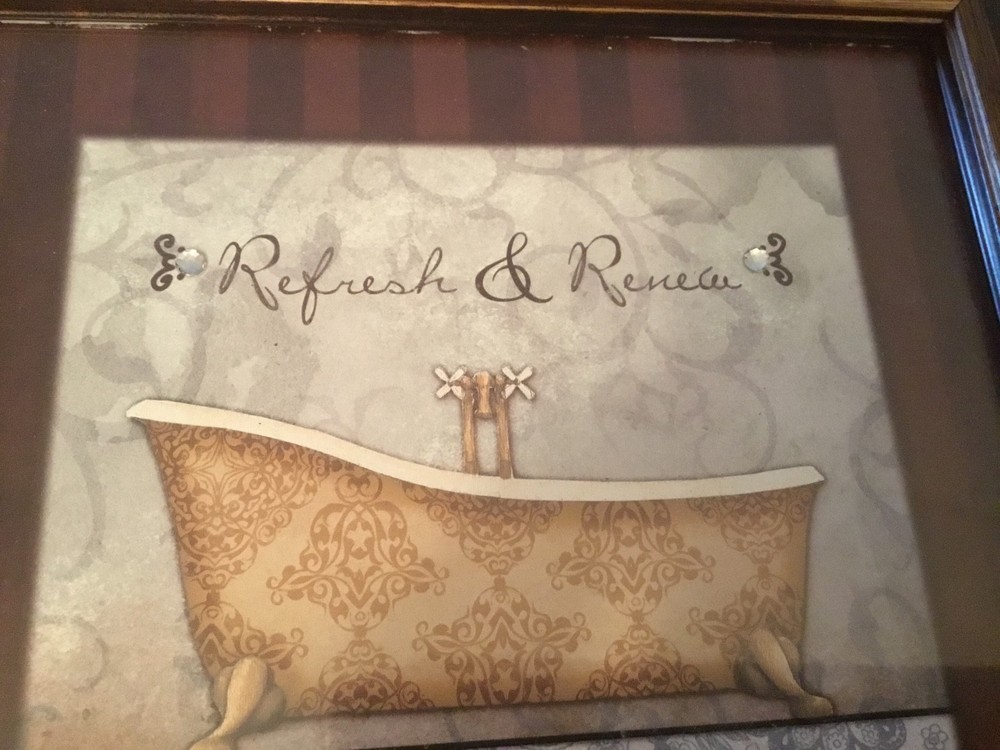 Refresh & Revive Framed 9 1/2" Square Bathroom Wall Hanging