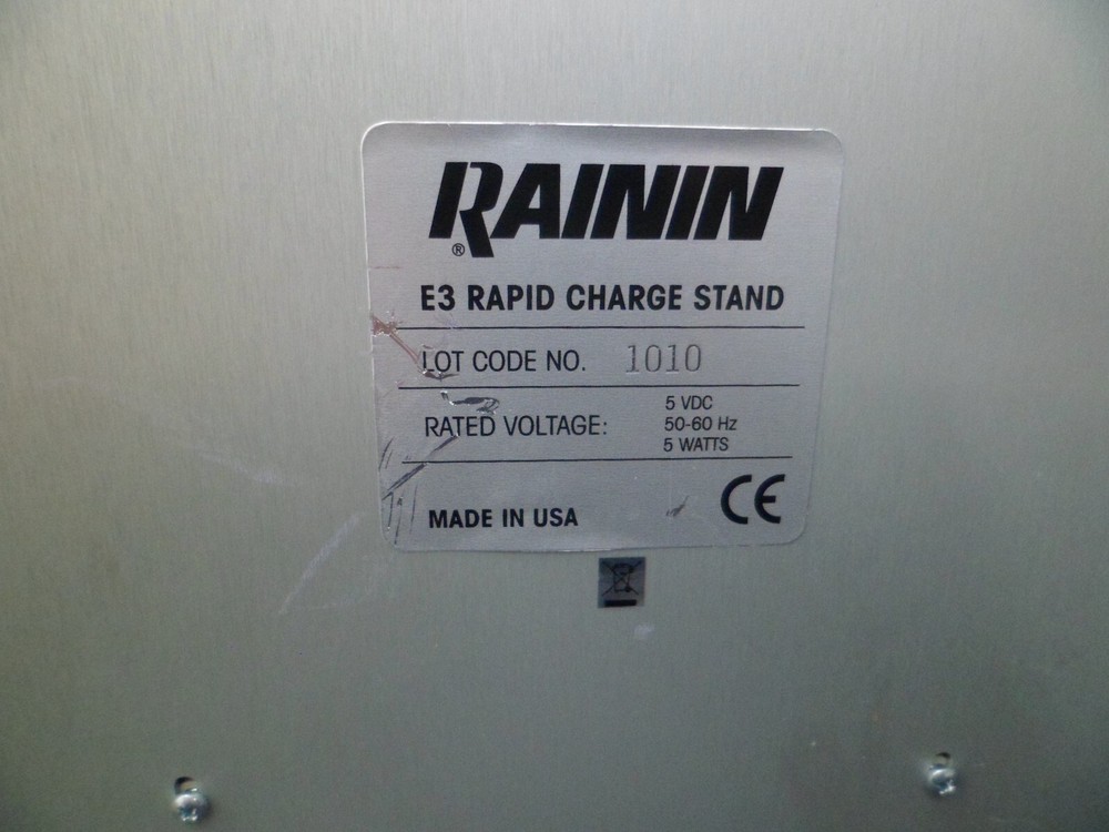 Rainin E3 Rapid Charging with 3 single channel pipettes