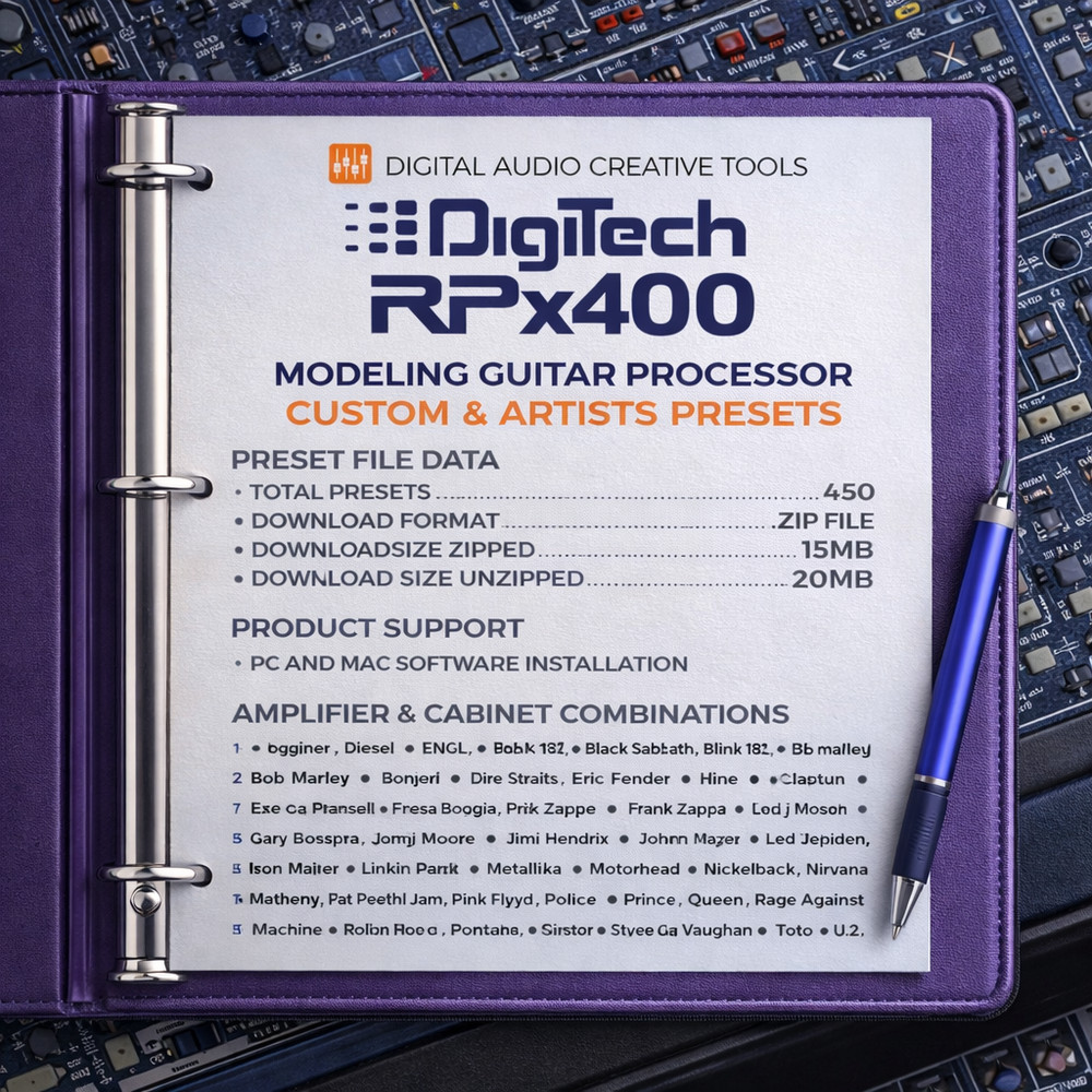 Digitech RPx400 Amplifier Modeling & FX Presets Library