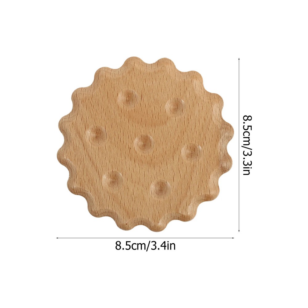1Pcs Solid Wood Coaster Creative Biscuit Shape Heat Insulation Cup Mat Home Offi