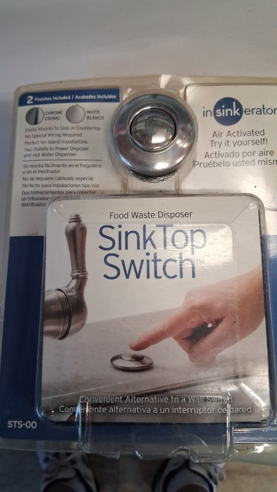 InSinkErator Sink Top Switch STS-00 Dual Outlet With 2 Finishes Chrome & White