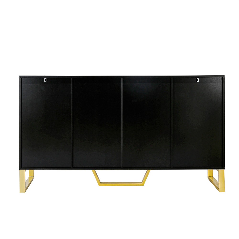 Kitchen Storage Cabinet Sideboard Buffet Cupboard Accent Cabinet with 4 Doors