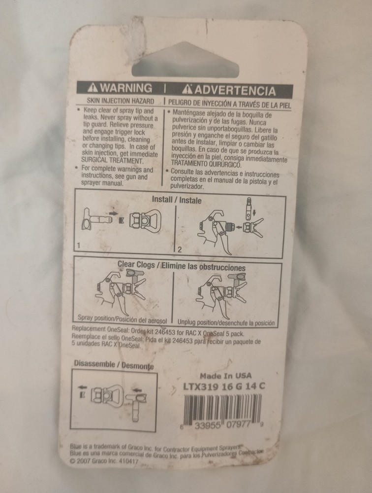Graco Rac X Switch Tip LTX319