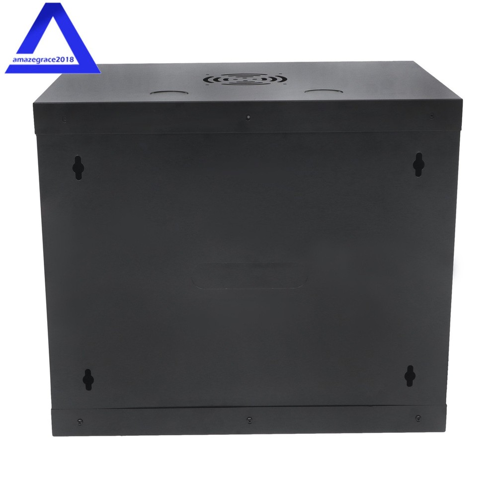 9U Wall Mount Server Cabinet Network Rack Vented Enclosure Lock Door 15.5'' Deep