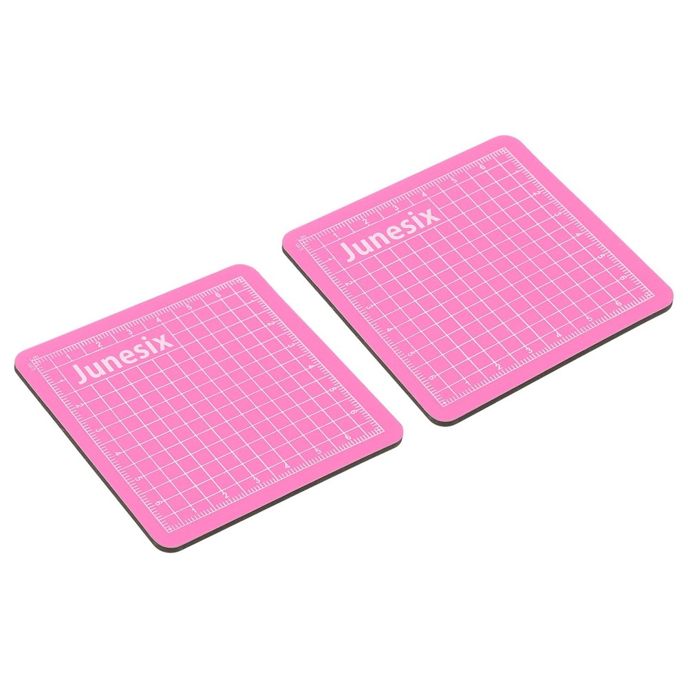 3.1" x 3.1" Cutting Mat 2pcs Rotating Fabric Mat Pink