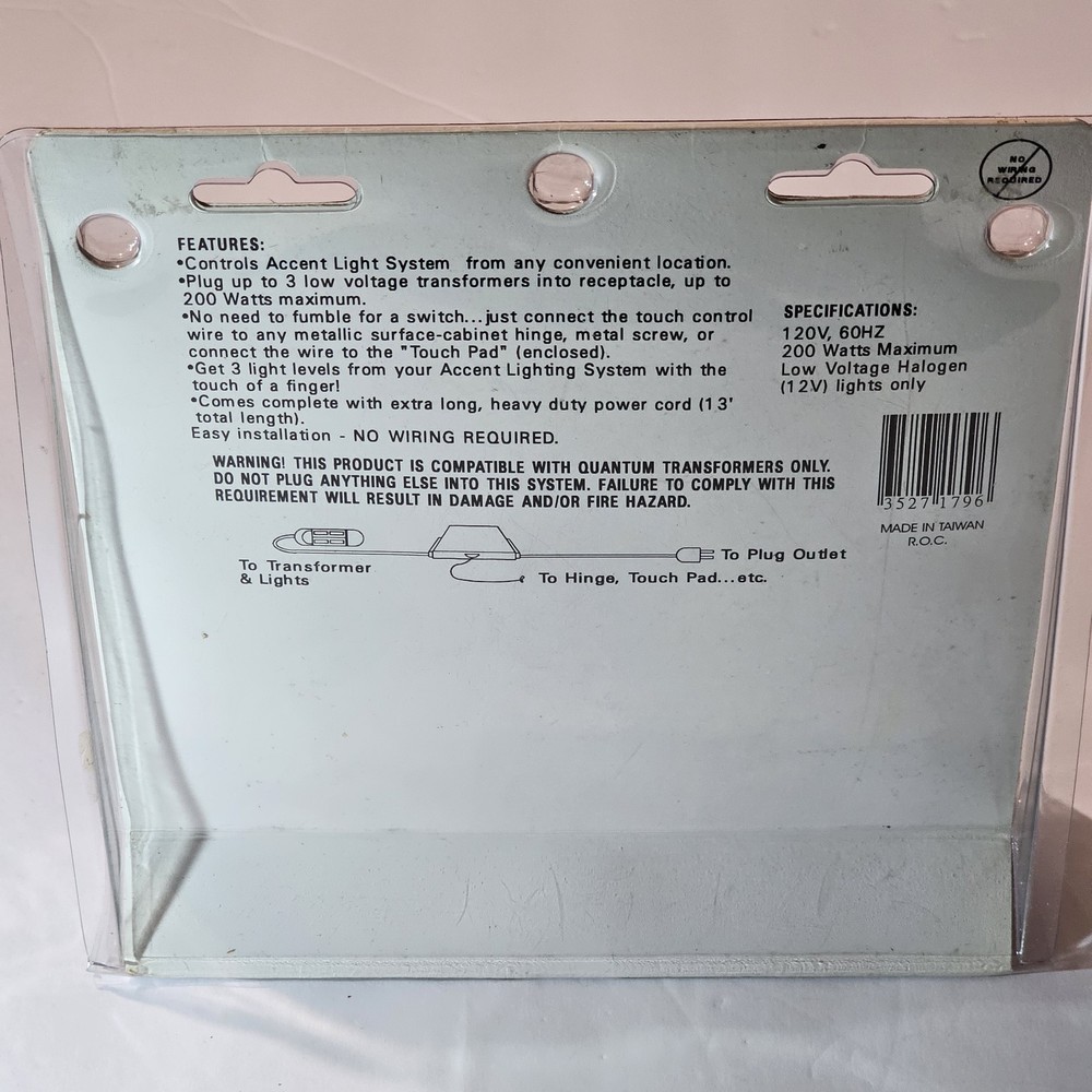 Quantum Lighting Undercabinet Halogen Lighting System Touchpad Dimmer 352-7179