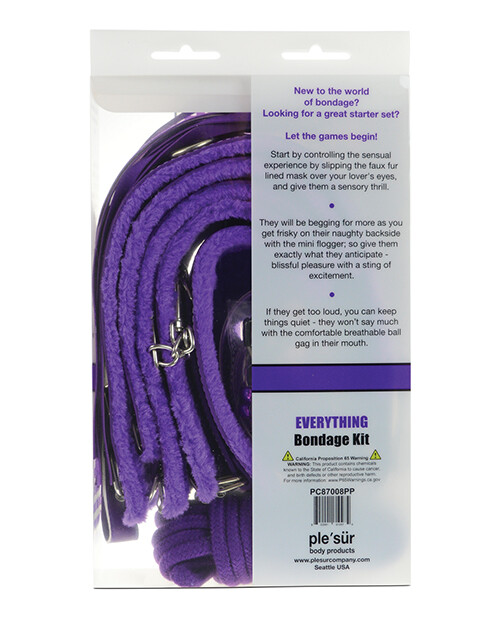 Plesur Everything Bondage 12 Piece Kit Purple
