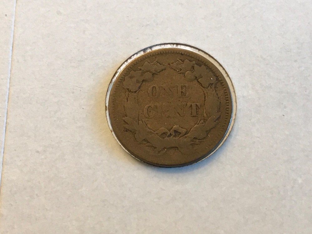 1858 Small Letters Flying Eagle Cent in Fine