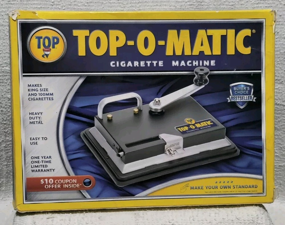 Top-O-Matic Cigarette Maker Rolling Machine Makes King and 100mm Cigarettes