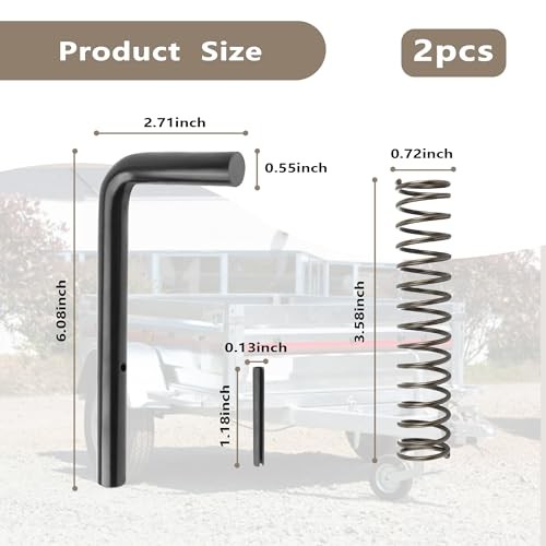 2PCS 9/16" Trailer Gate Latch Kit with 2 Springs+2 Roll Pins,Heavy Duty