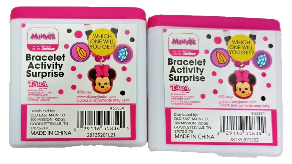 2 Disney Bead Bracelet Surprise Charm Easter Baster Stuffer