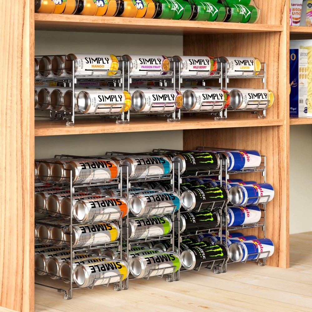 2PK Front Loading Tall skinny Can Dispenser, Chrome